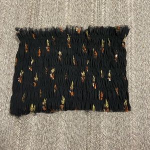 Urban Outfitters frayed hem strapless top